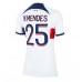 Billige Paris Saint-Germain Nuno Mendes #25 Udebane Fodboldtrøjer Dame 2023-24 Kortærmet